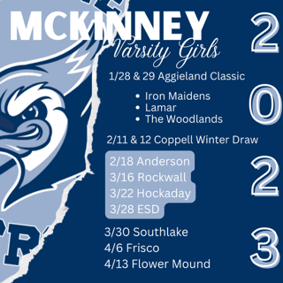 Varsity Girls Schedule 2023